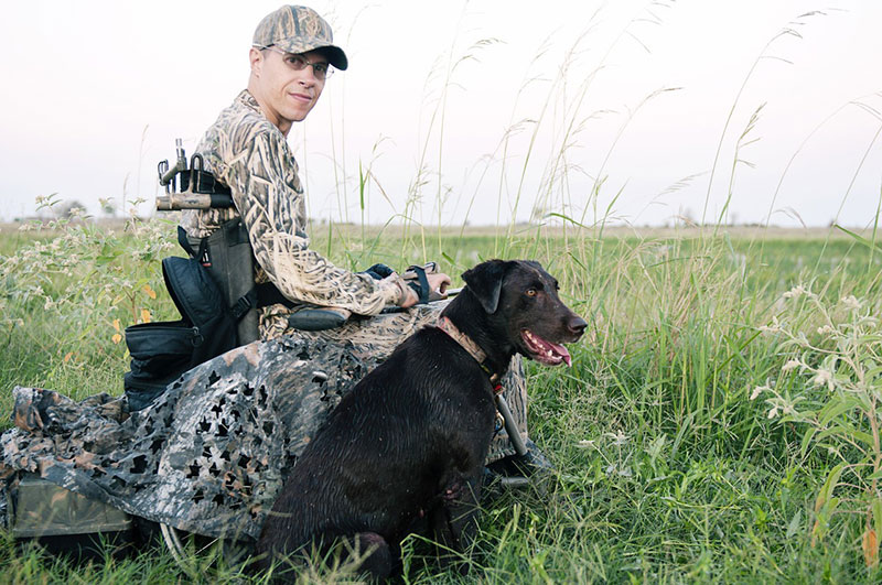 Chad Hunting with his Dog