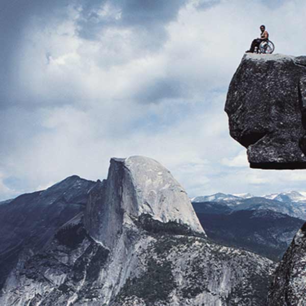 Experiencing rock climbing in a wheelchair.