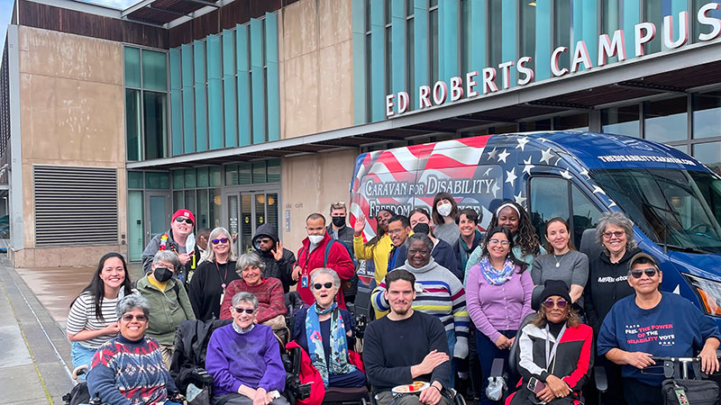 The Disability Caravan at Ed Roberts Campus, Berkeley.