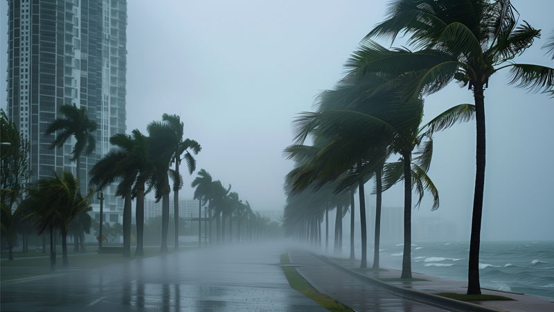 Image of Southern Florida during a hurricane