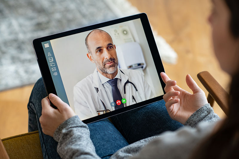 Talking to your doctor during telemedicine session