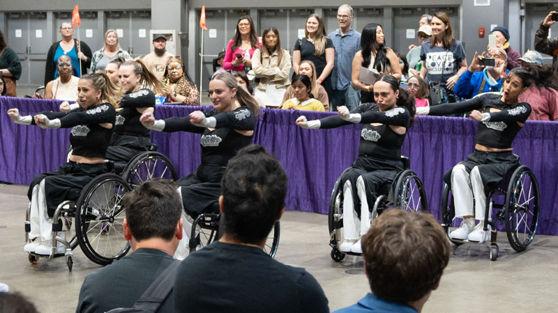 Rollettes dancing at the Abilities Expo